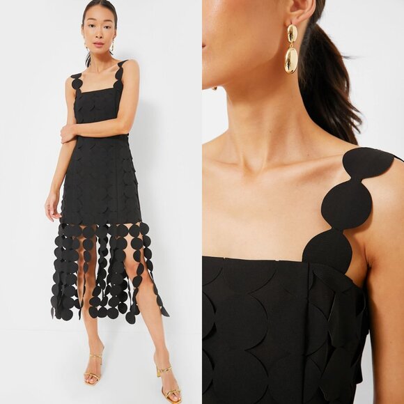 Tuckernuck Dresses & Skirts - Hyacinth House NEW Black Multi Circle Mercedes Formal Cocktail Midi Dress Size M